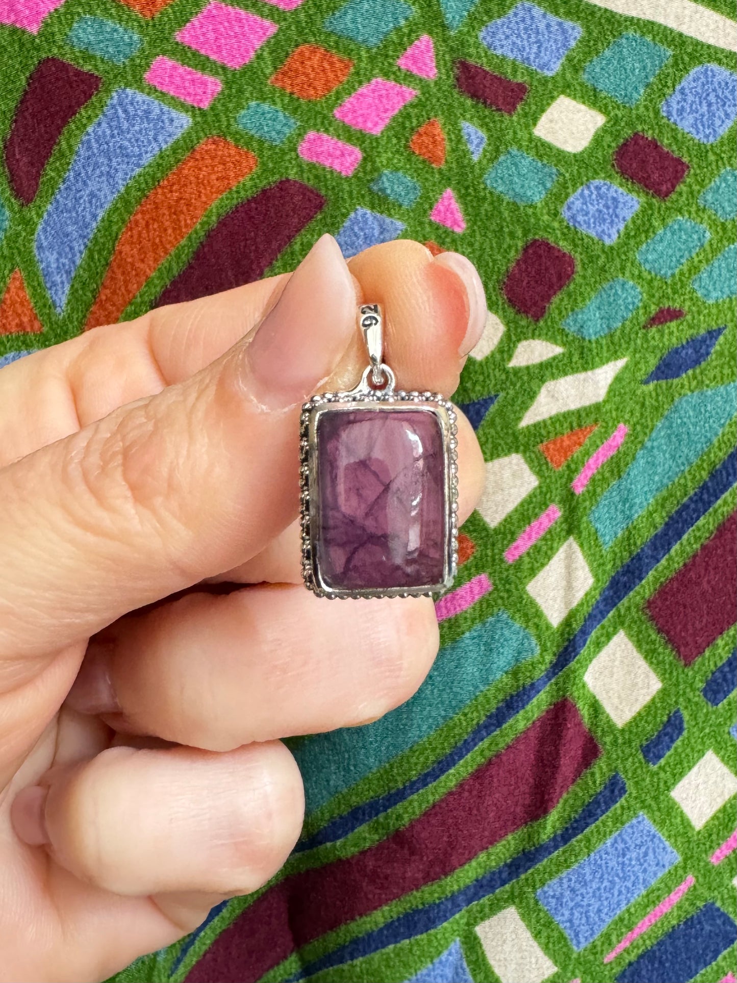 Amethyst 925 silver pendant