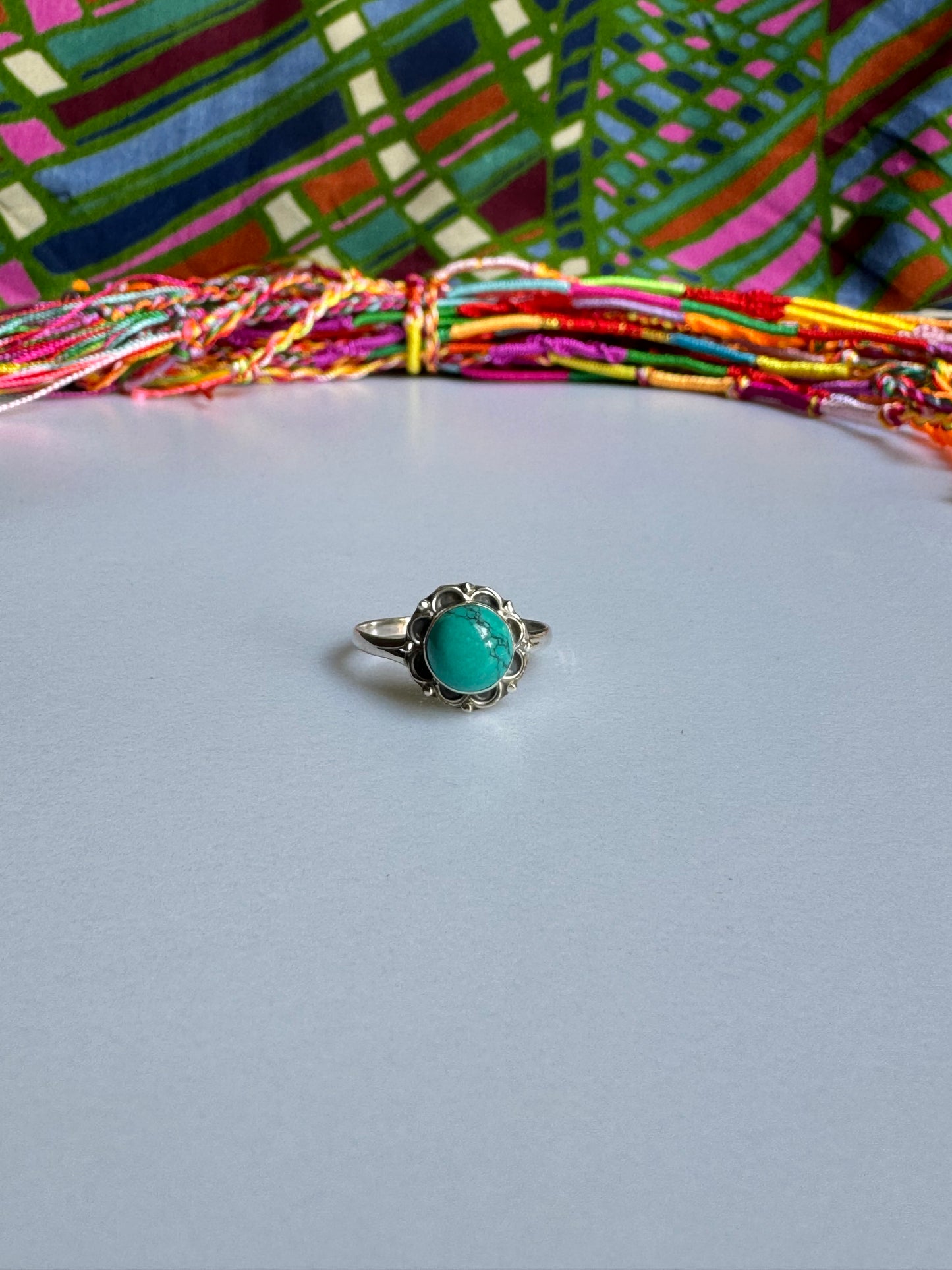 Ring silver925 turquenite howlite turquoise E93