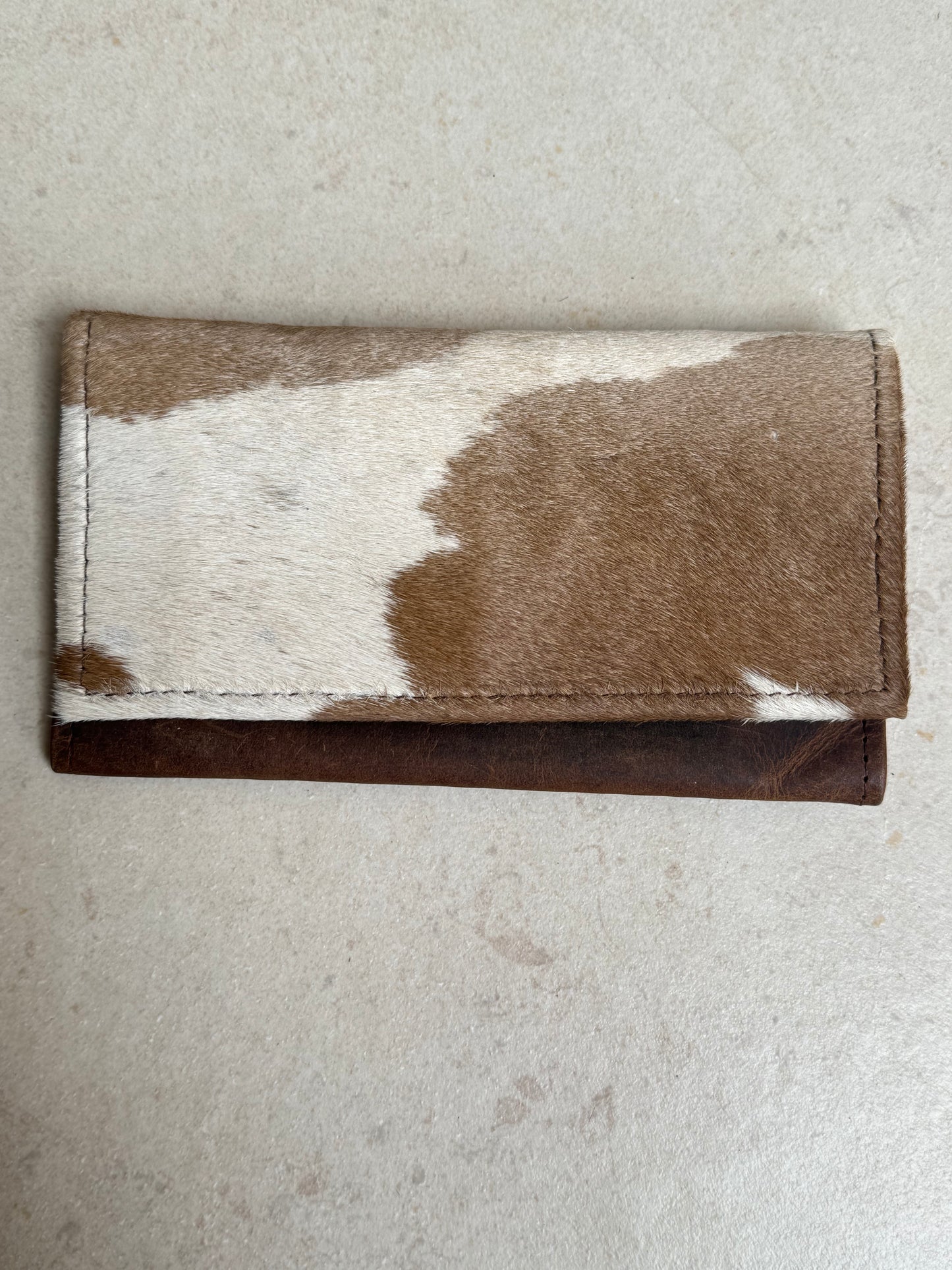 Dark brown leather wallet