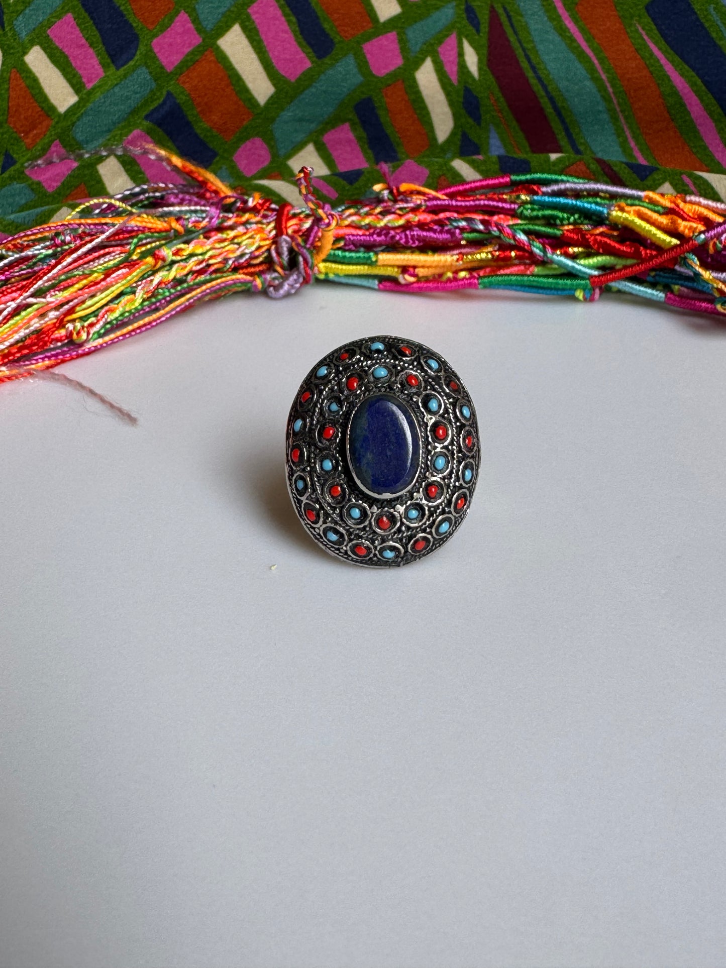 Anello antico pietra dura lapislazzuli vintage