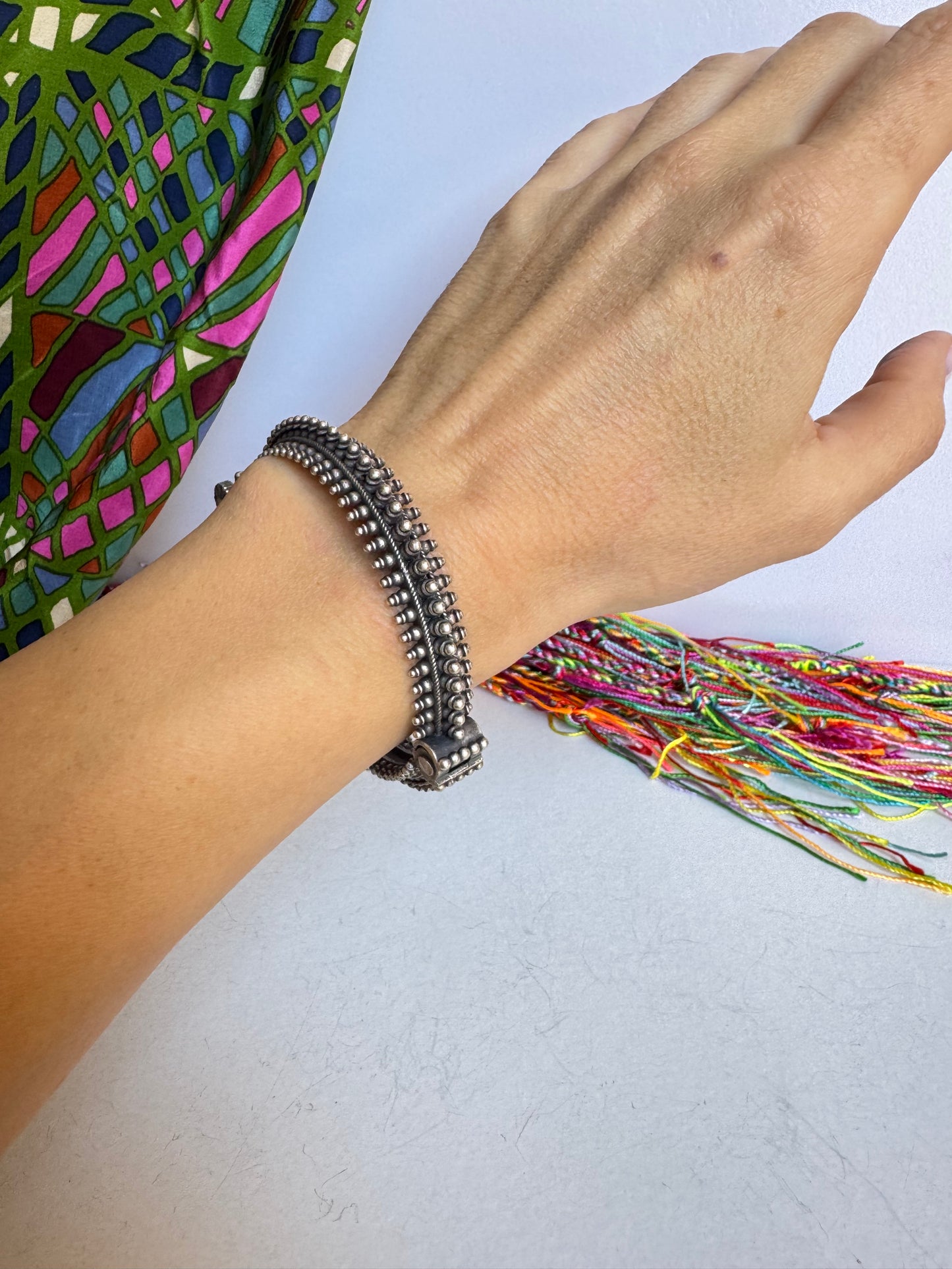 Bracciale bangle argentato