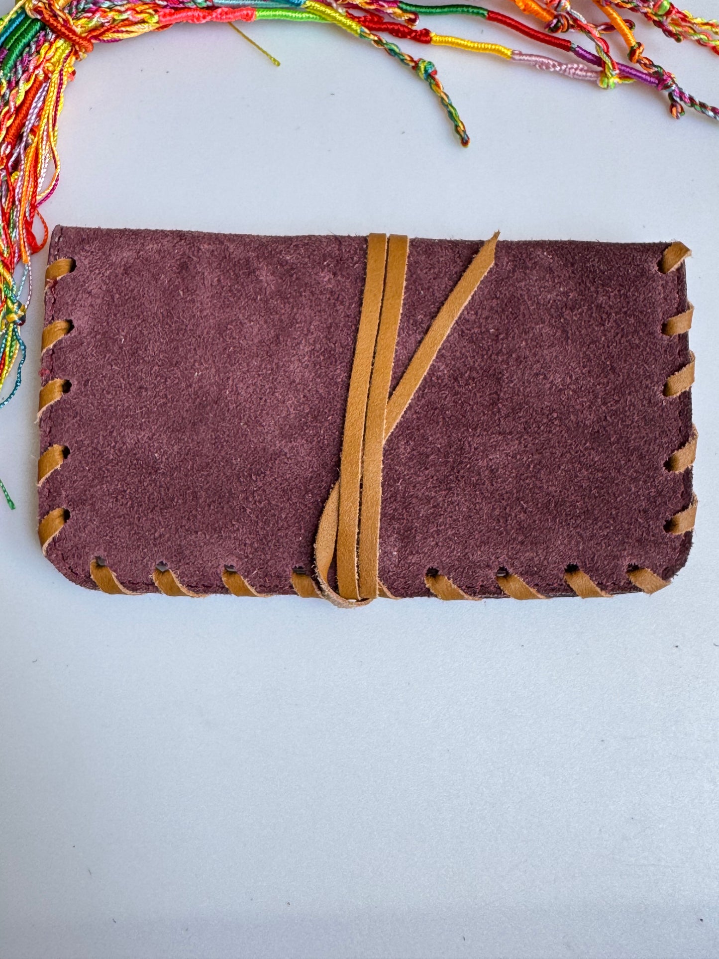 Porta tabacco in pelle 16x9 cm