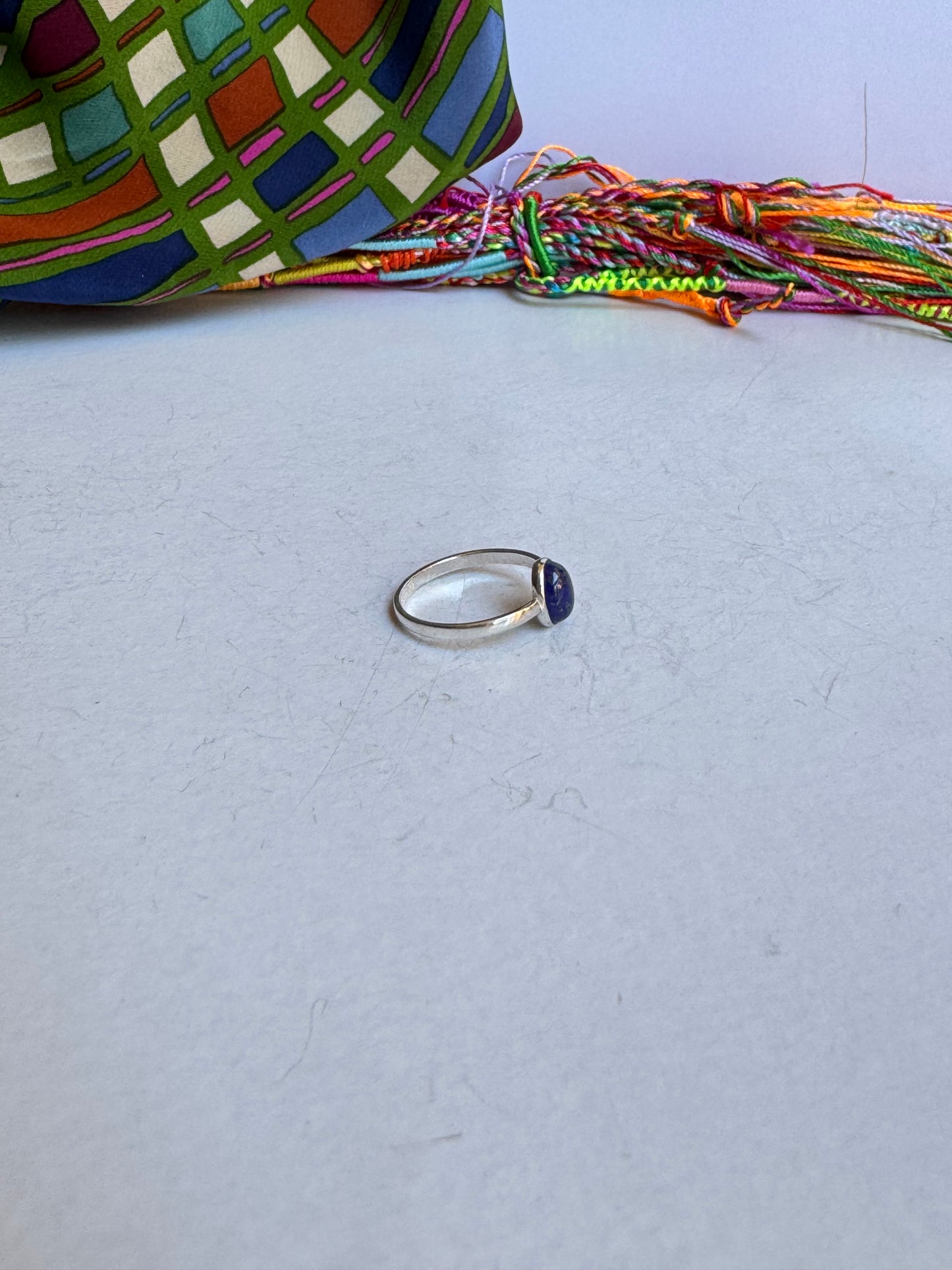Anello argento925 lapislazzuli misura 16 - 21WE