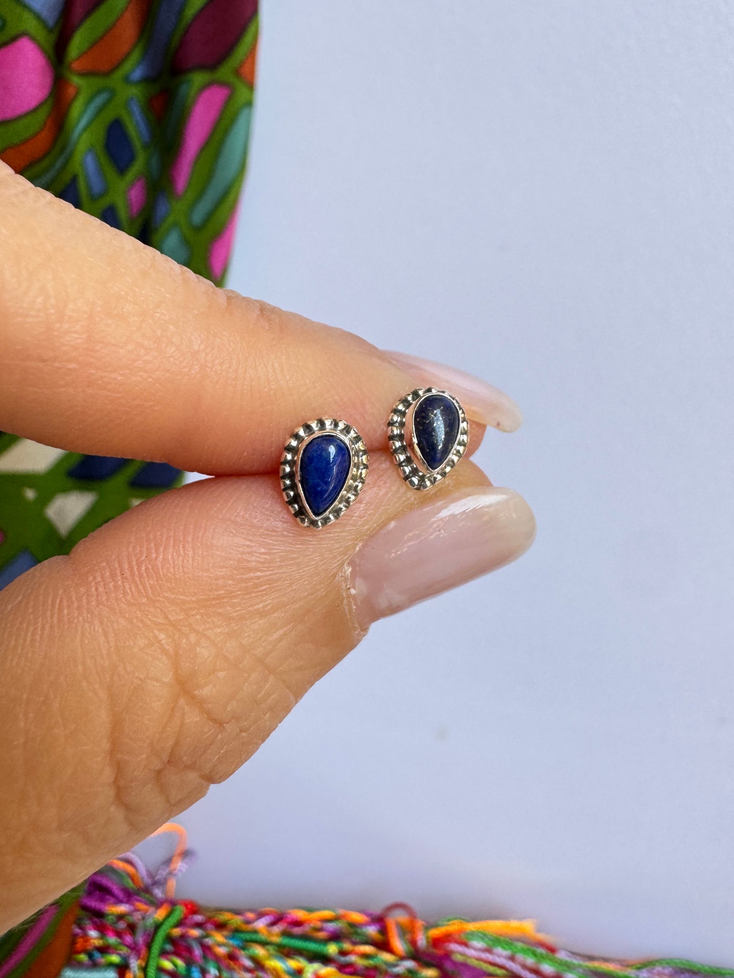 Orecchini mini lobo argento925 lapislazzuli