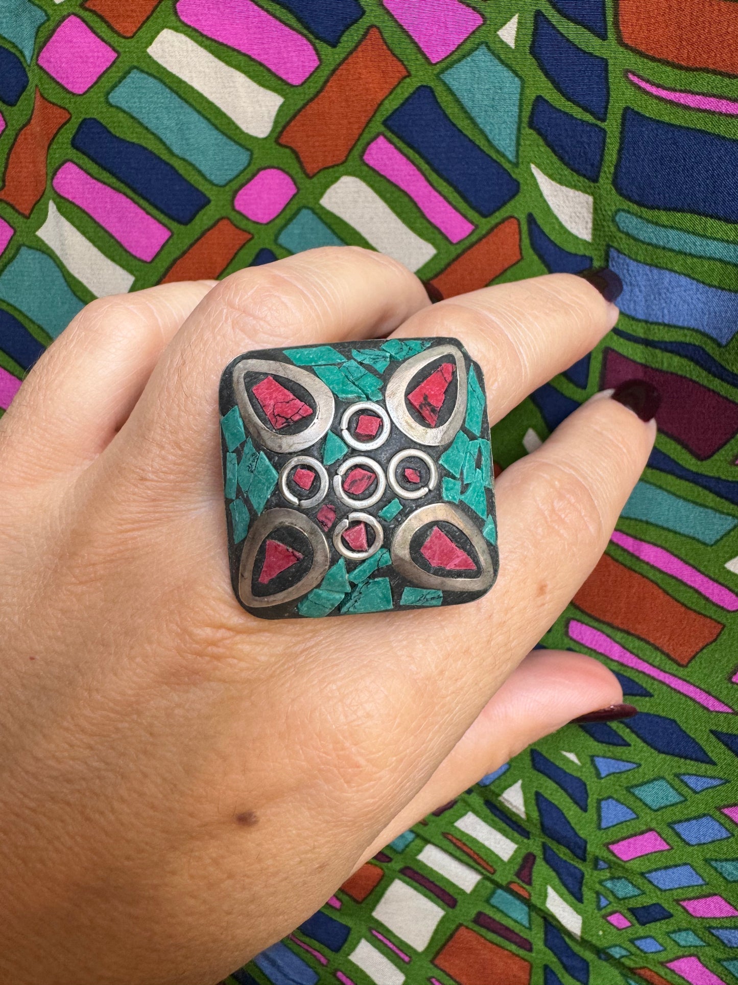 Nepalese mosaic ring