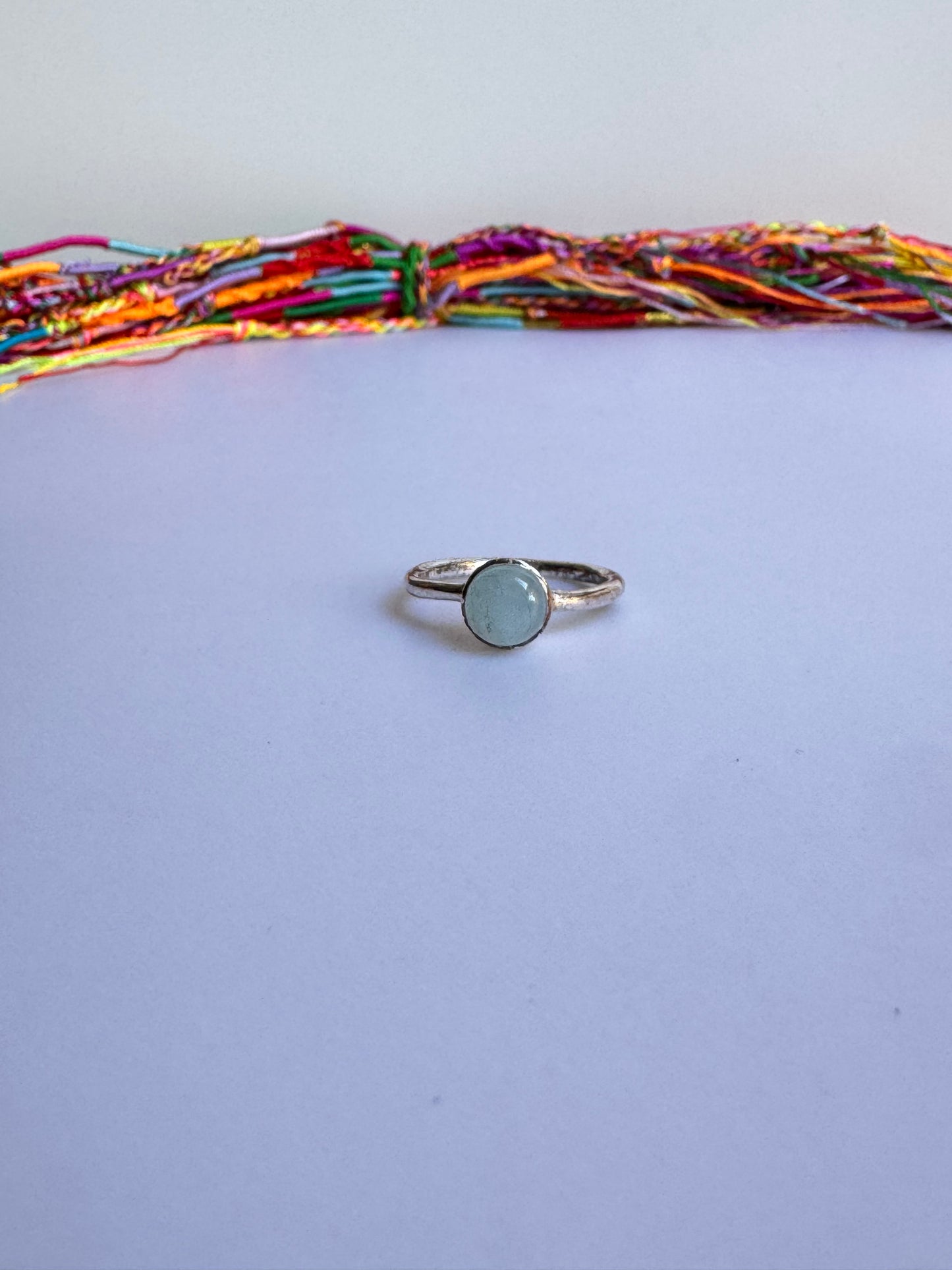 Anello argento 925 acquamarina misura 19/20 - 9AQ