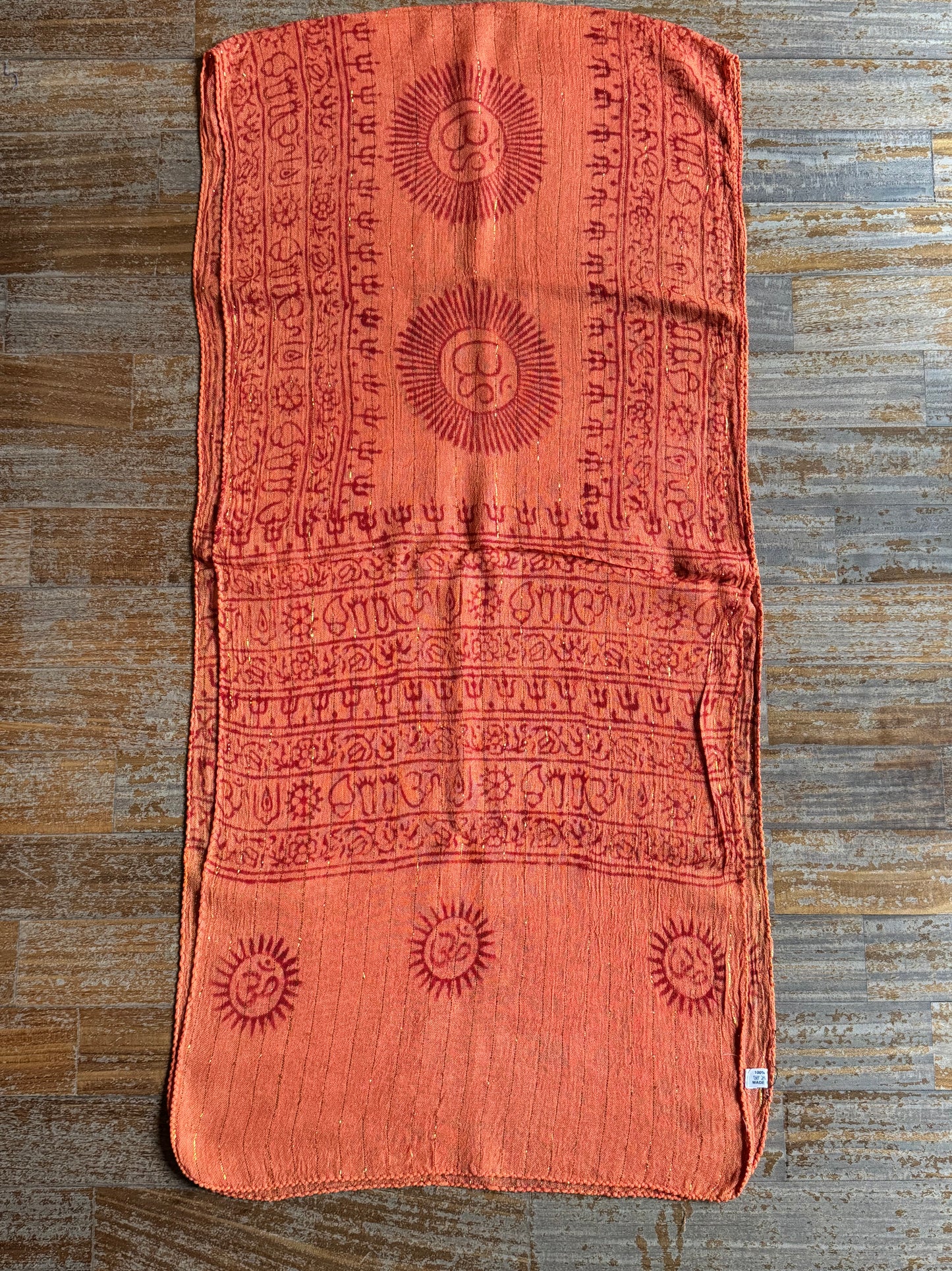 Pashmina scarf India orange ohm