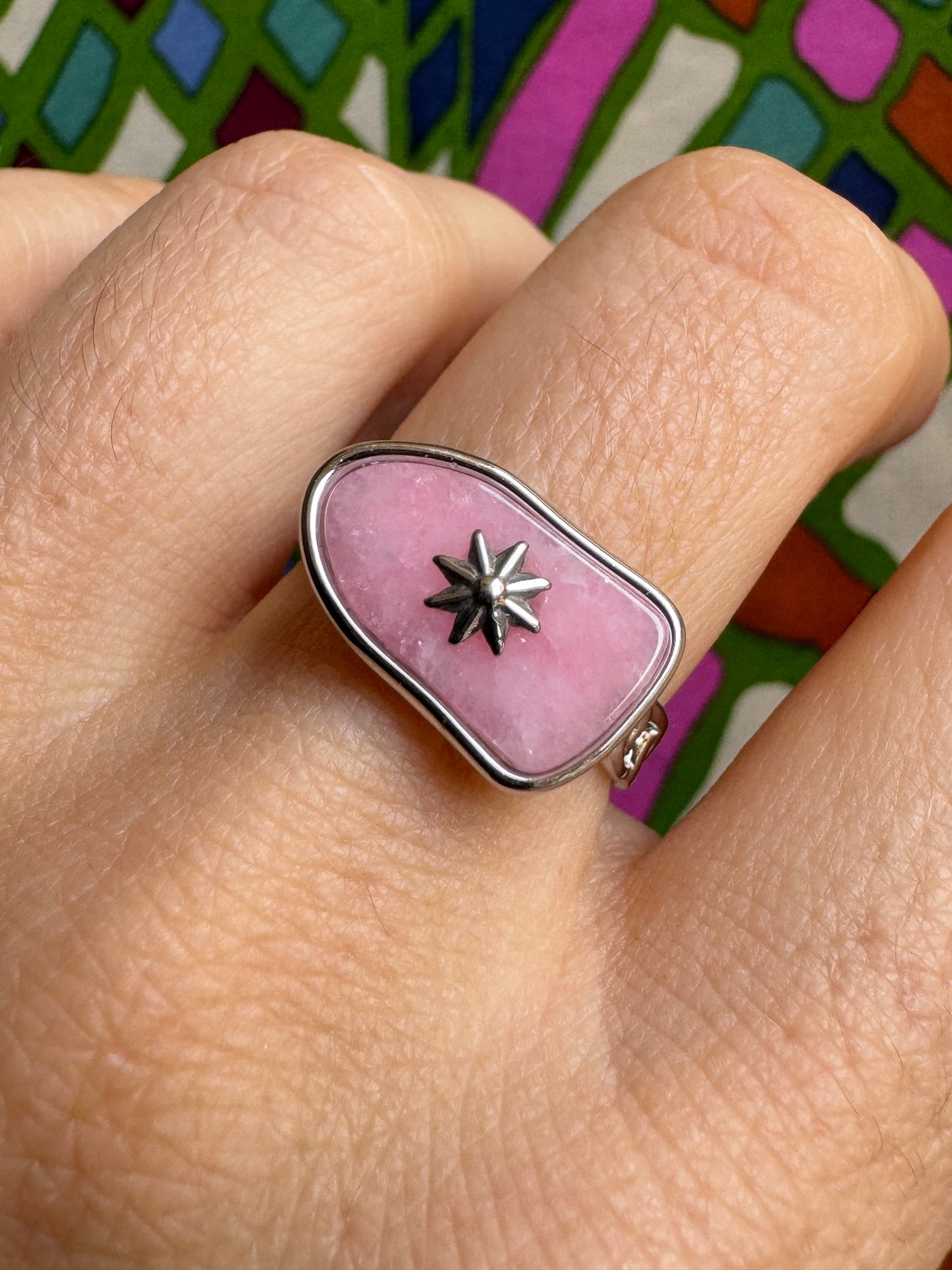 Pink steel ring