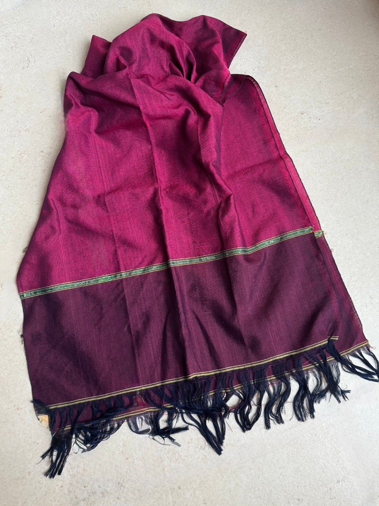 Pashmina stola sciarpa India bordeaux