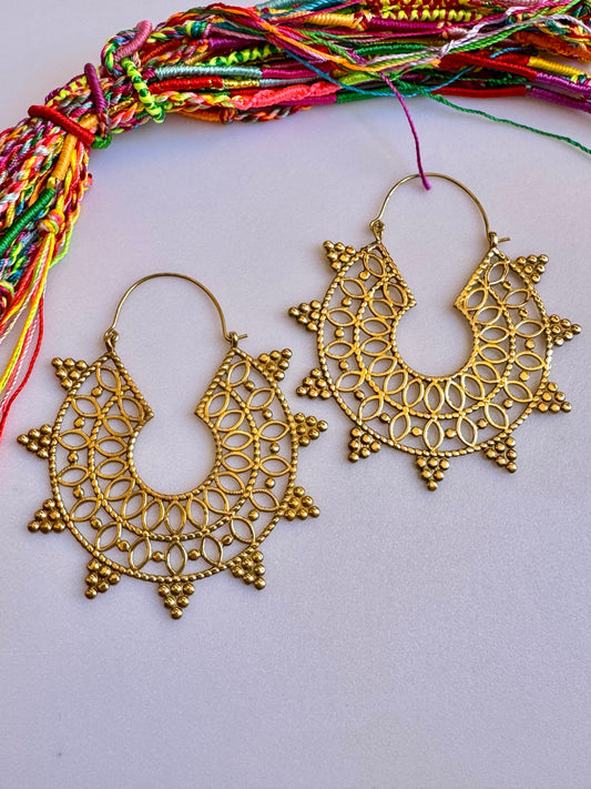 Orecchini boho dorati cerchi