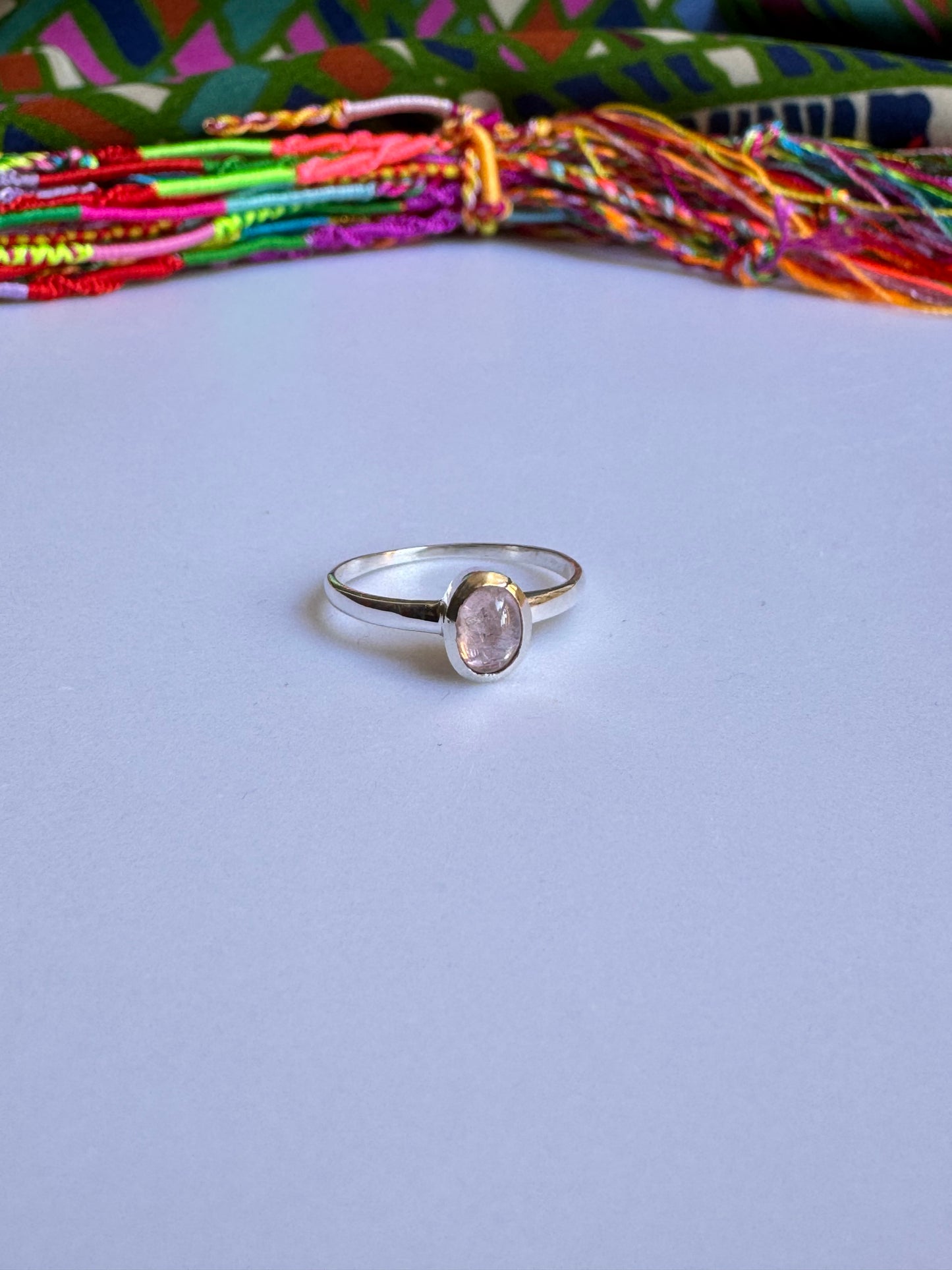 925er Silber Turmalin Ring Größe - TA3