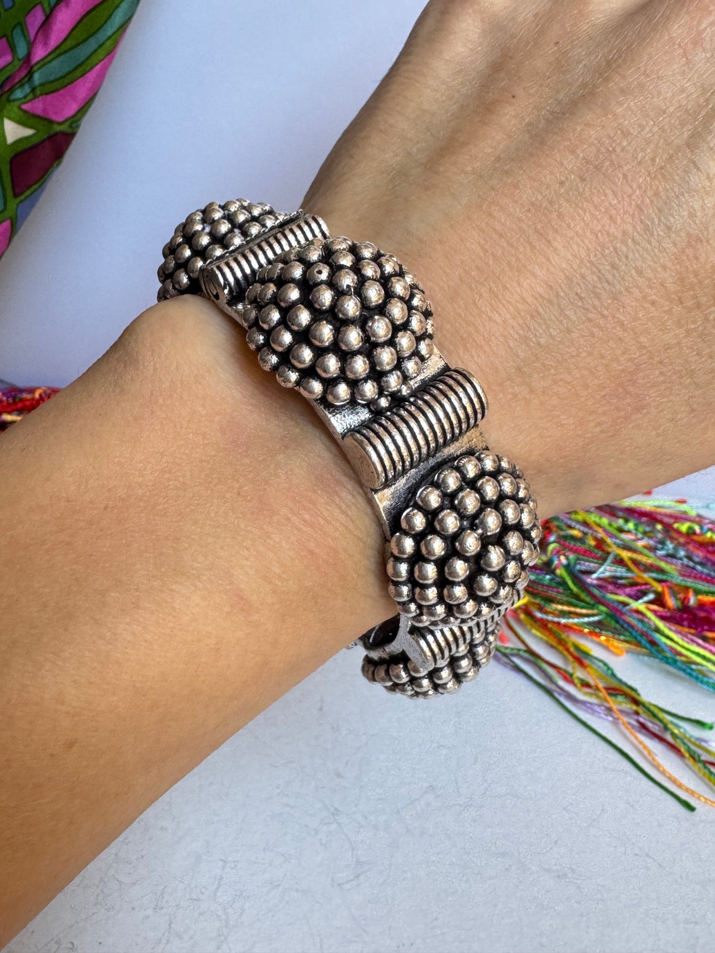 Bracciale bangle argentato