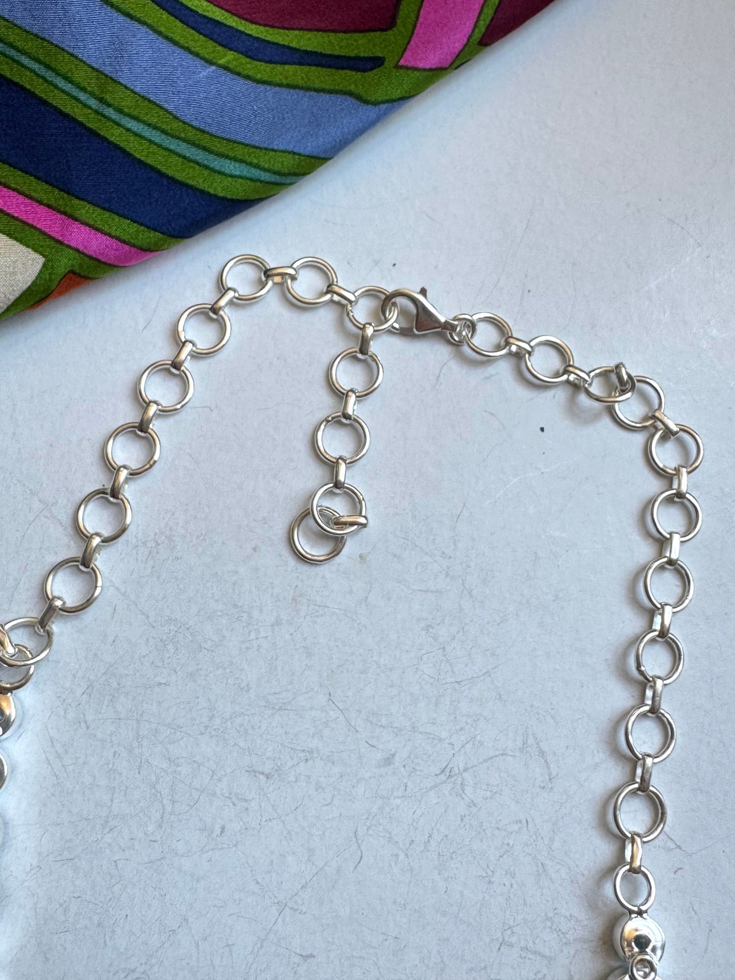 Collana argento 925 multipietra 33k