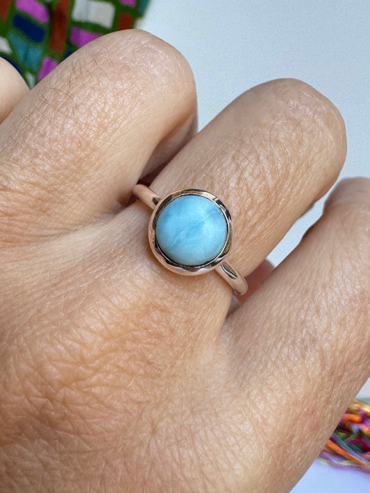 Anello argento 925 larimar misura 14 - 2LA