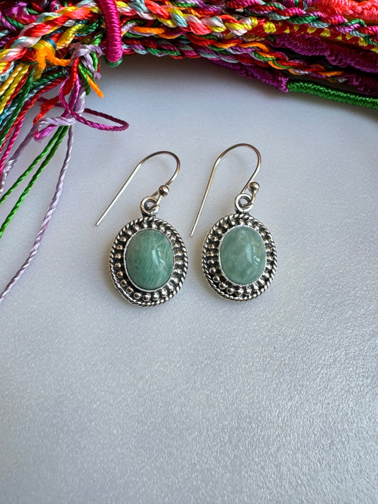 925 silver amazonite earrings