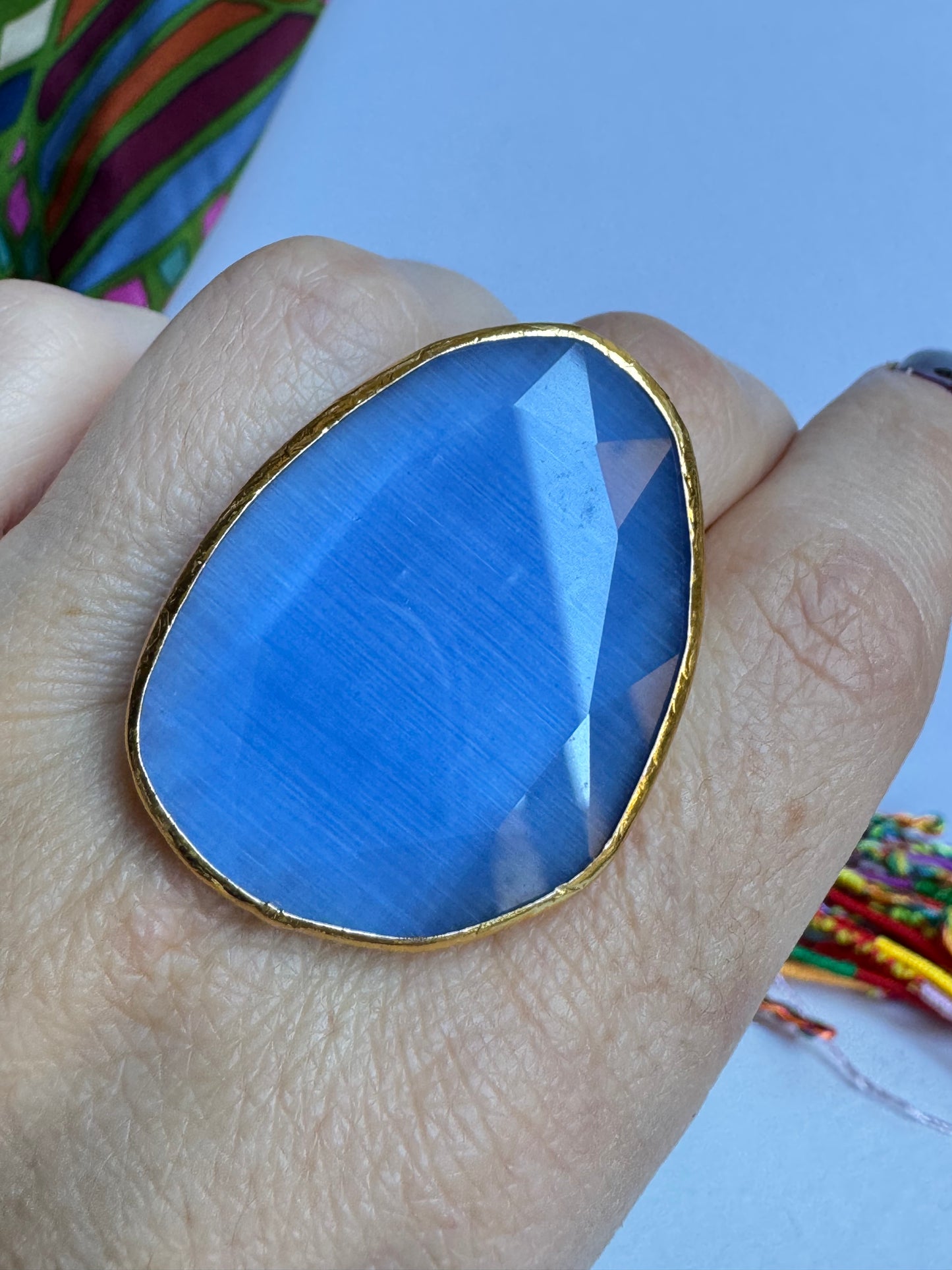 Anello dorato big carta da zucchero