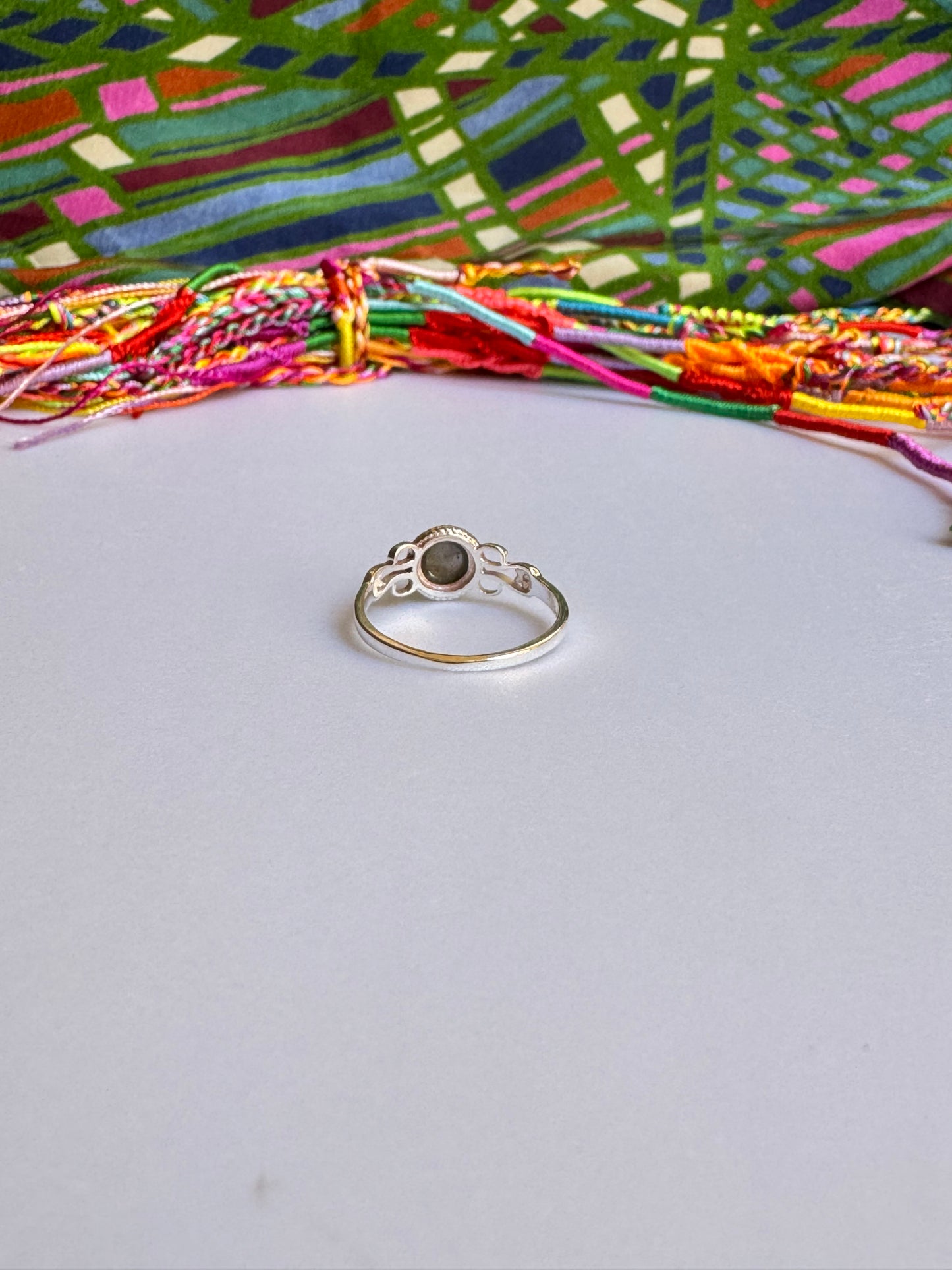 925 Silber Turmalin Ring Größe 16 - TA23