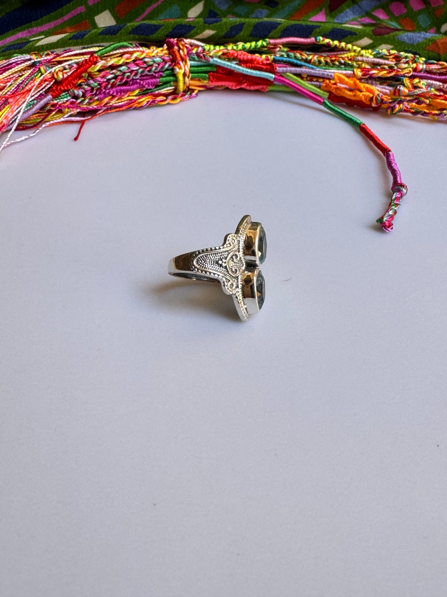 Aquamarin Silberring Größe 13/14 - X23