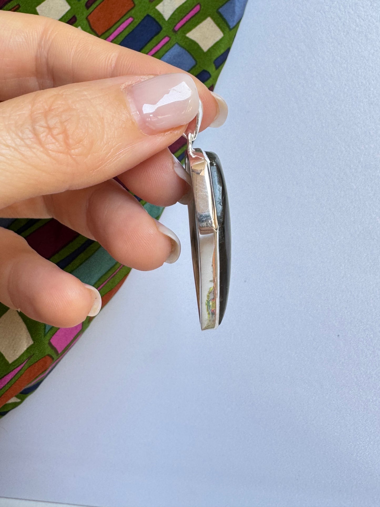 Ciondolo pendente argento 925 labradorite 32K