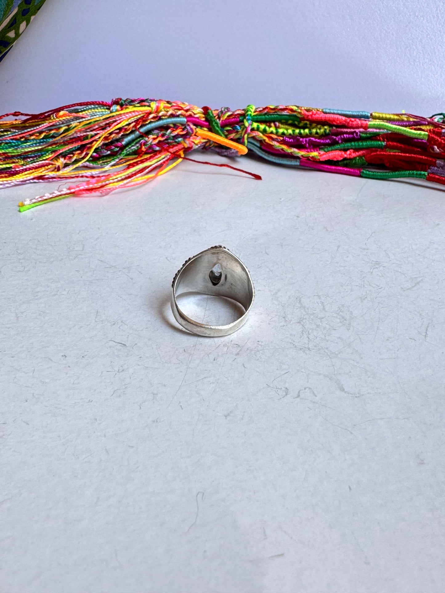 Anello argento 925 acquamarina misura 14 - 11UM