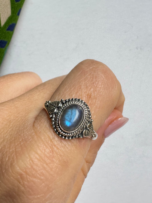 Anello argento 925 labradorite misura 21 - 38SZ