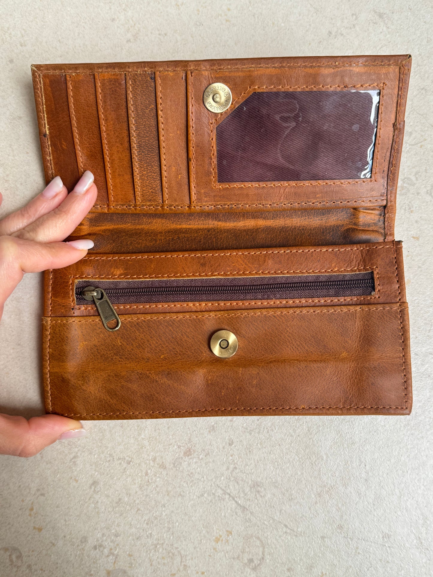 Brown leather wallet