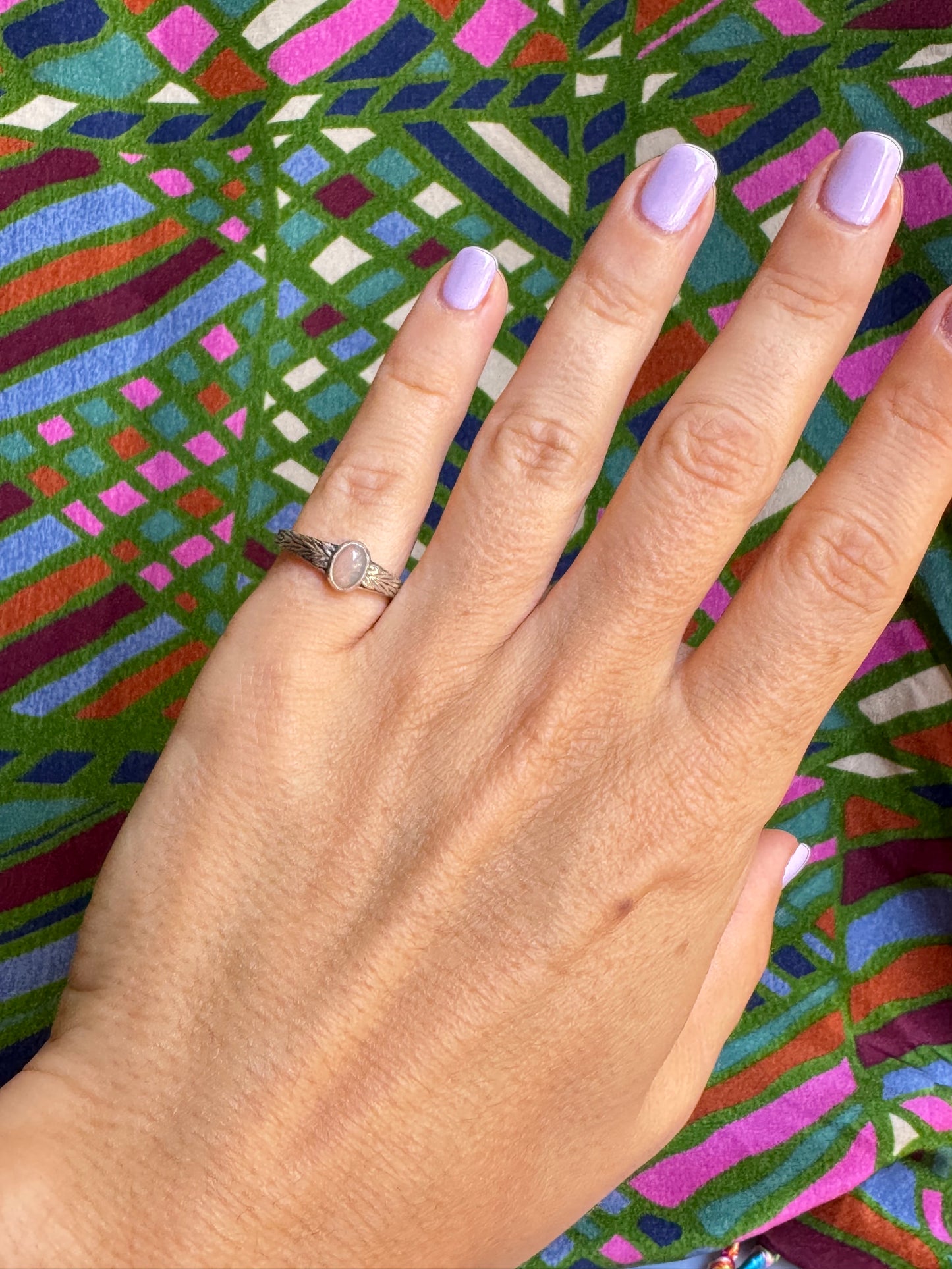 925 Silber Turmalin Ring Größe 11 - TA30