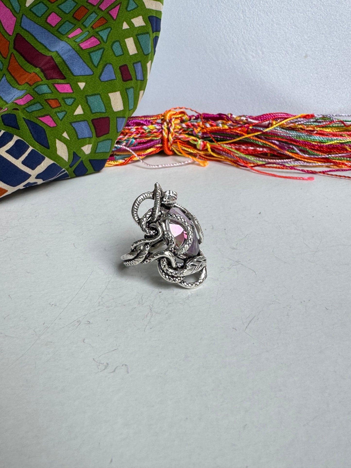 Ring Silber 925 Mystic Stone Größe 19 - 19K