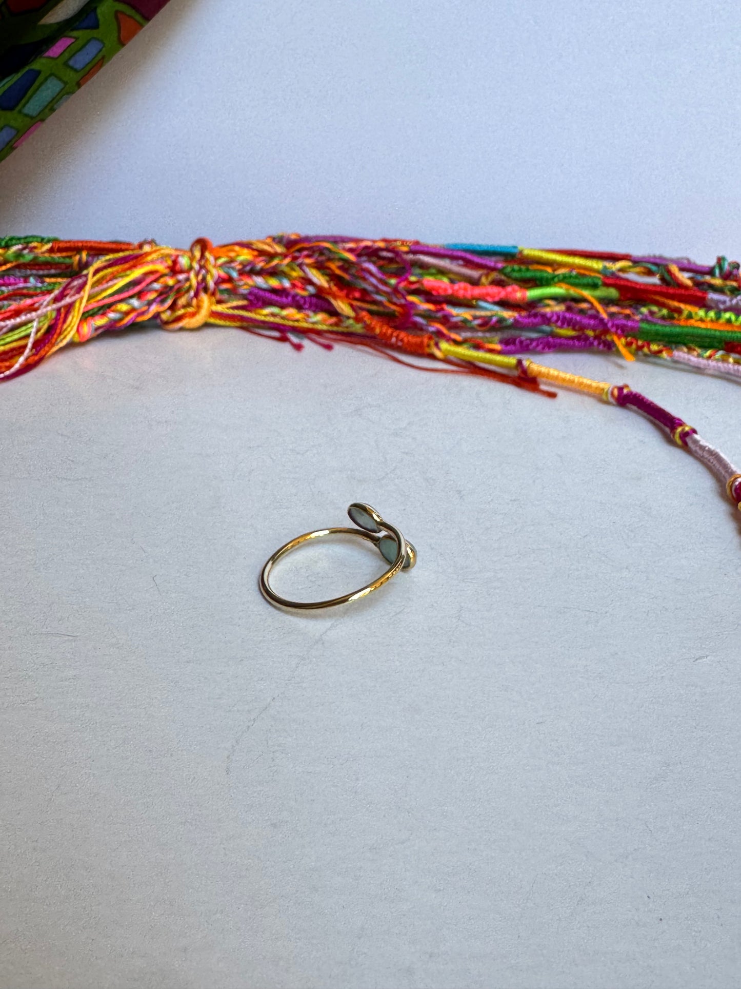Anello boho dorato amazzonite