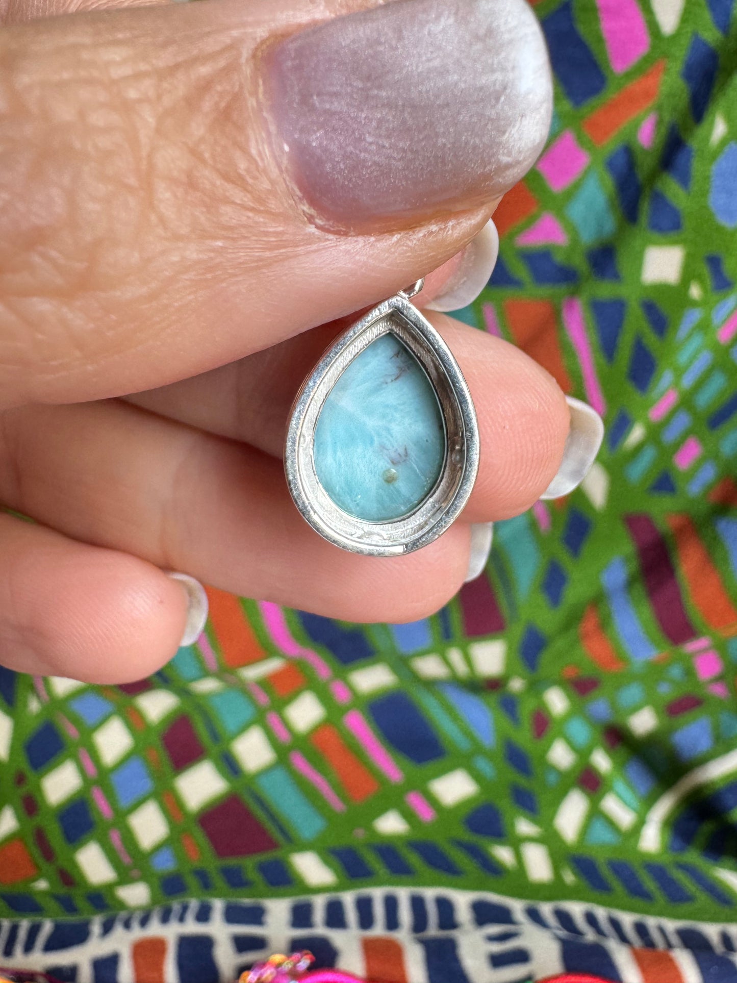 925 silver larimar pendant 11L