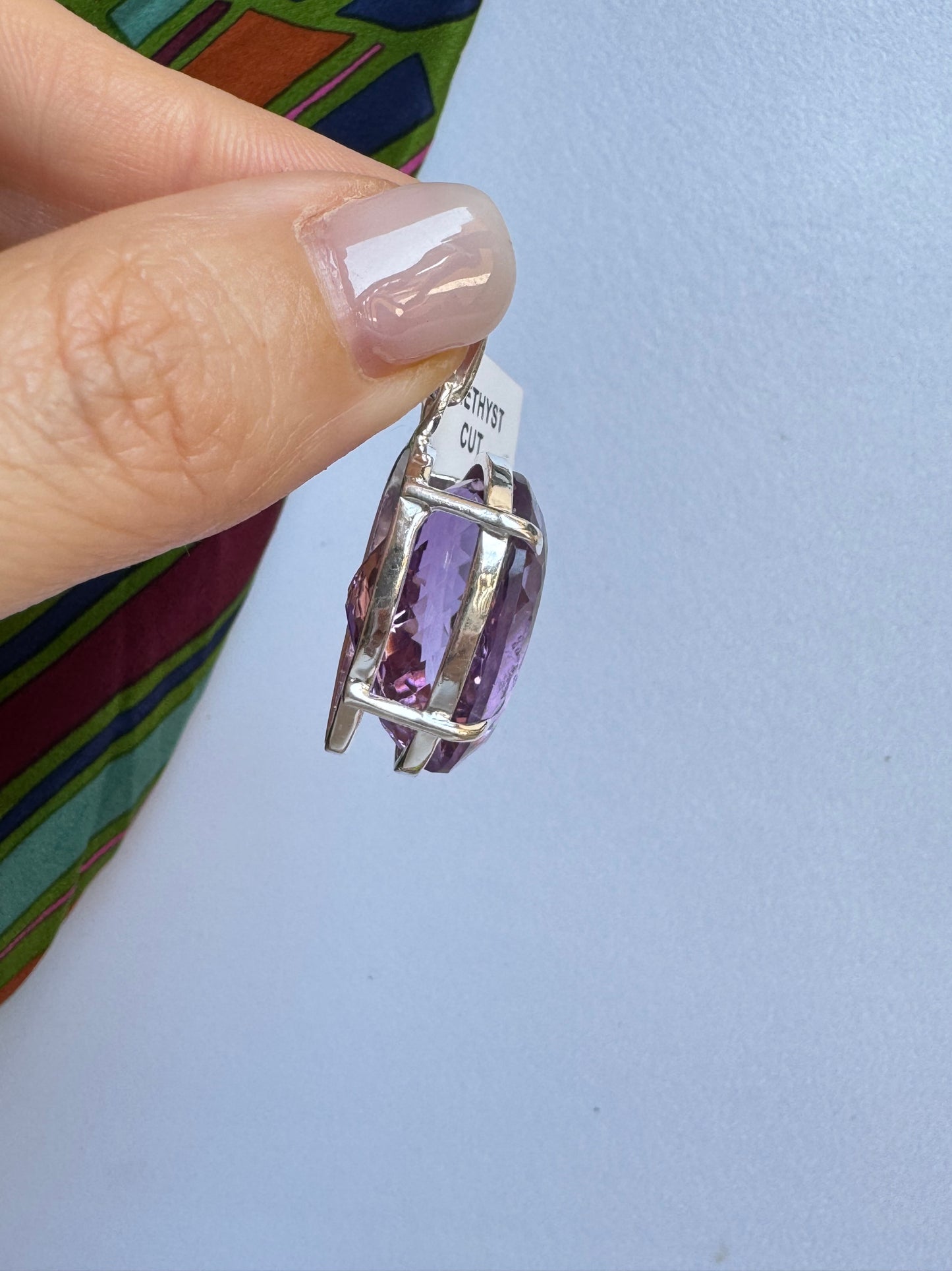 Ciondolo argento 925 ametista 23K