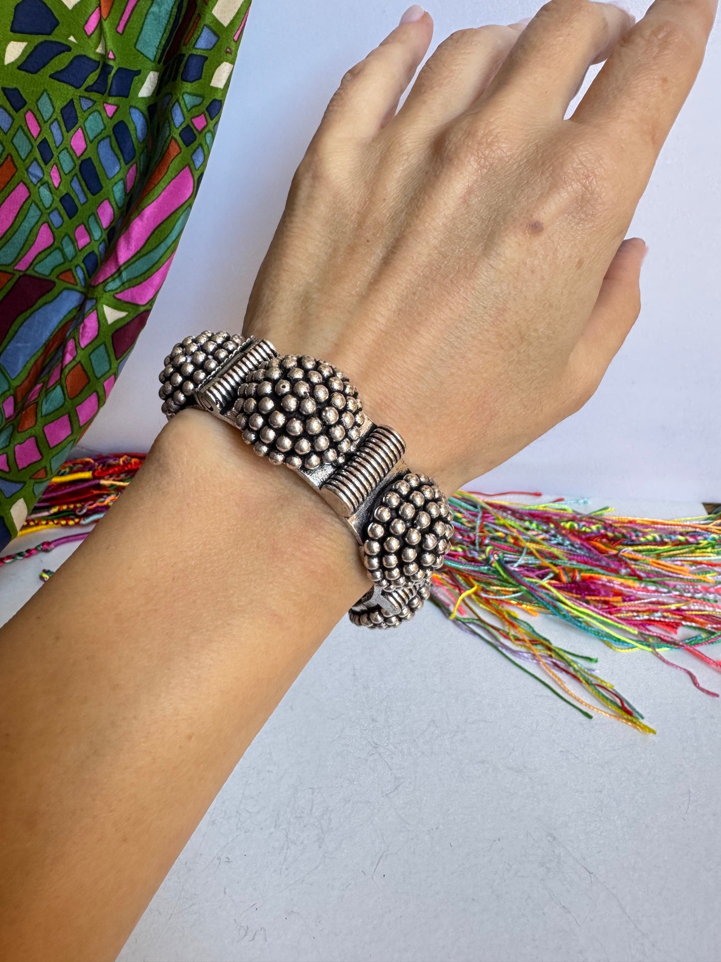 Bracciale bangle argentato