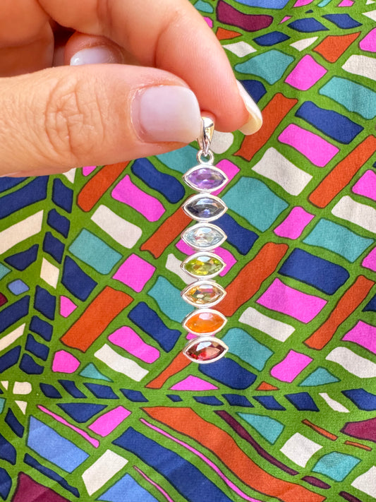 925 silver pendant 7 chakras C8