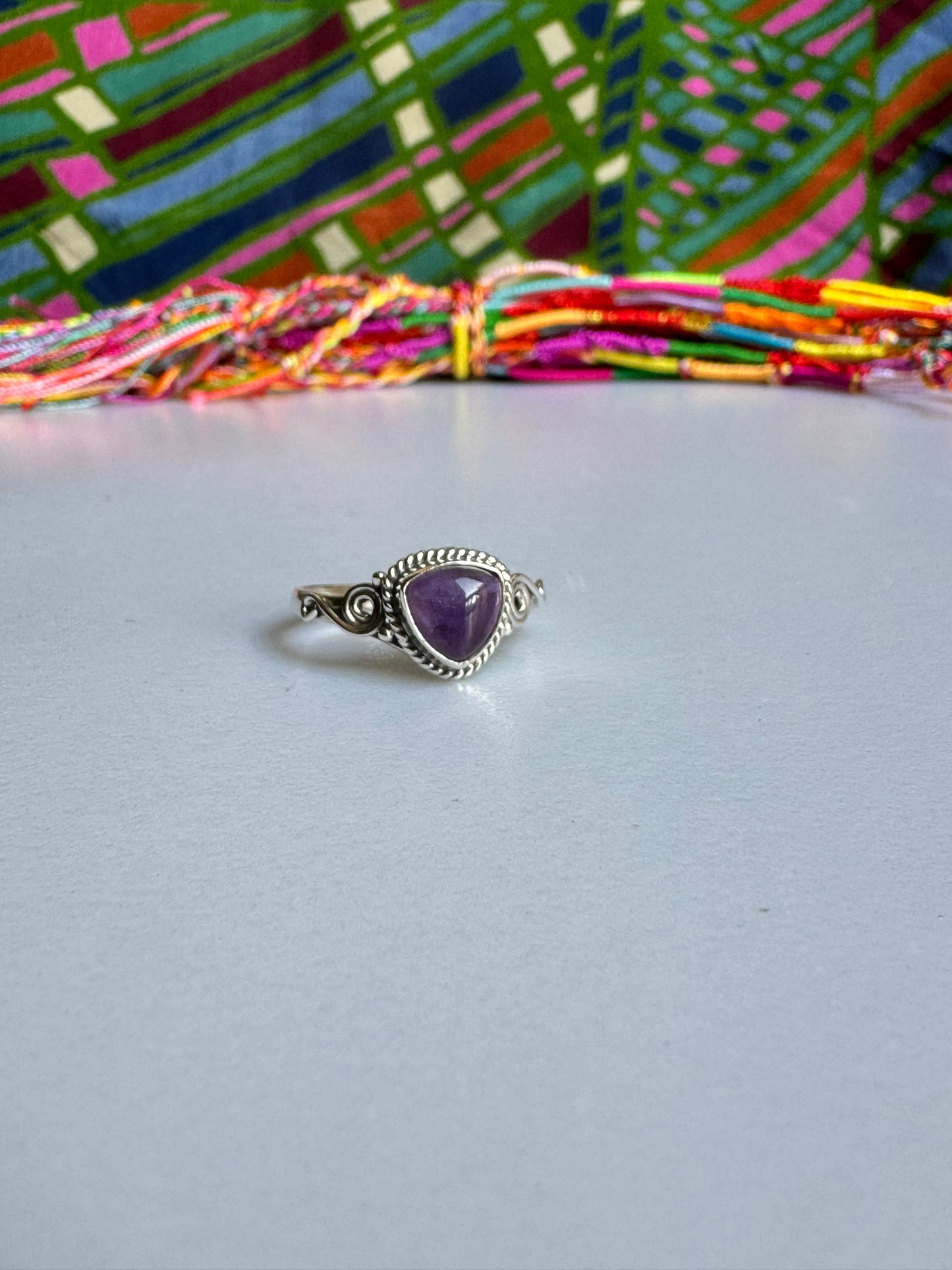 925 silver ring amethyst E71