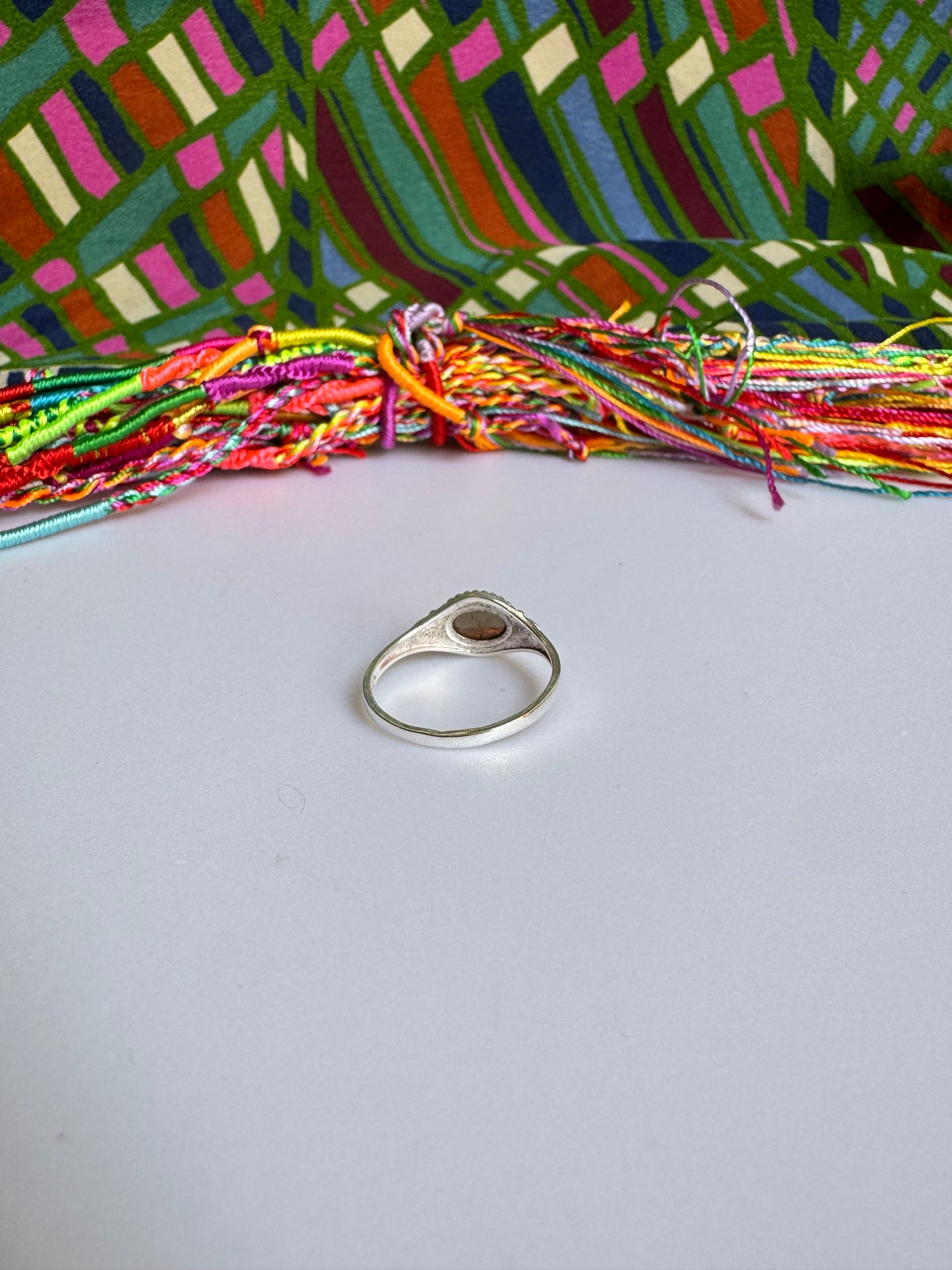 925 silver tourmaline ring size 22 - TA37