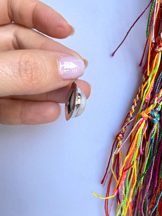 Ciondolo argento 925 pietra di luna arcobaleno V18