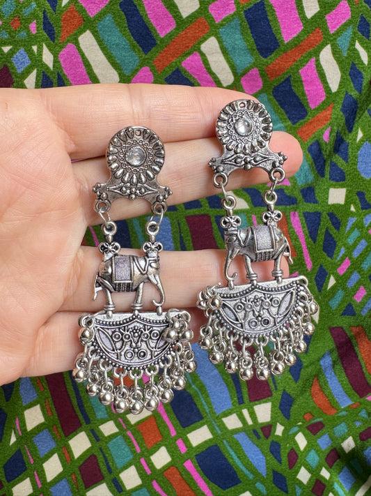 Indian elephant earrings