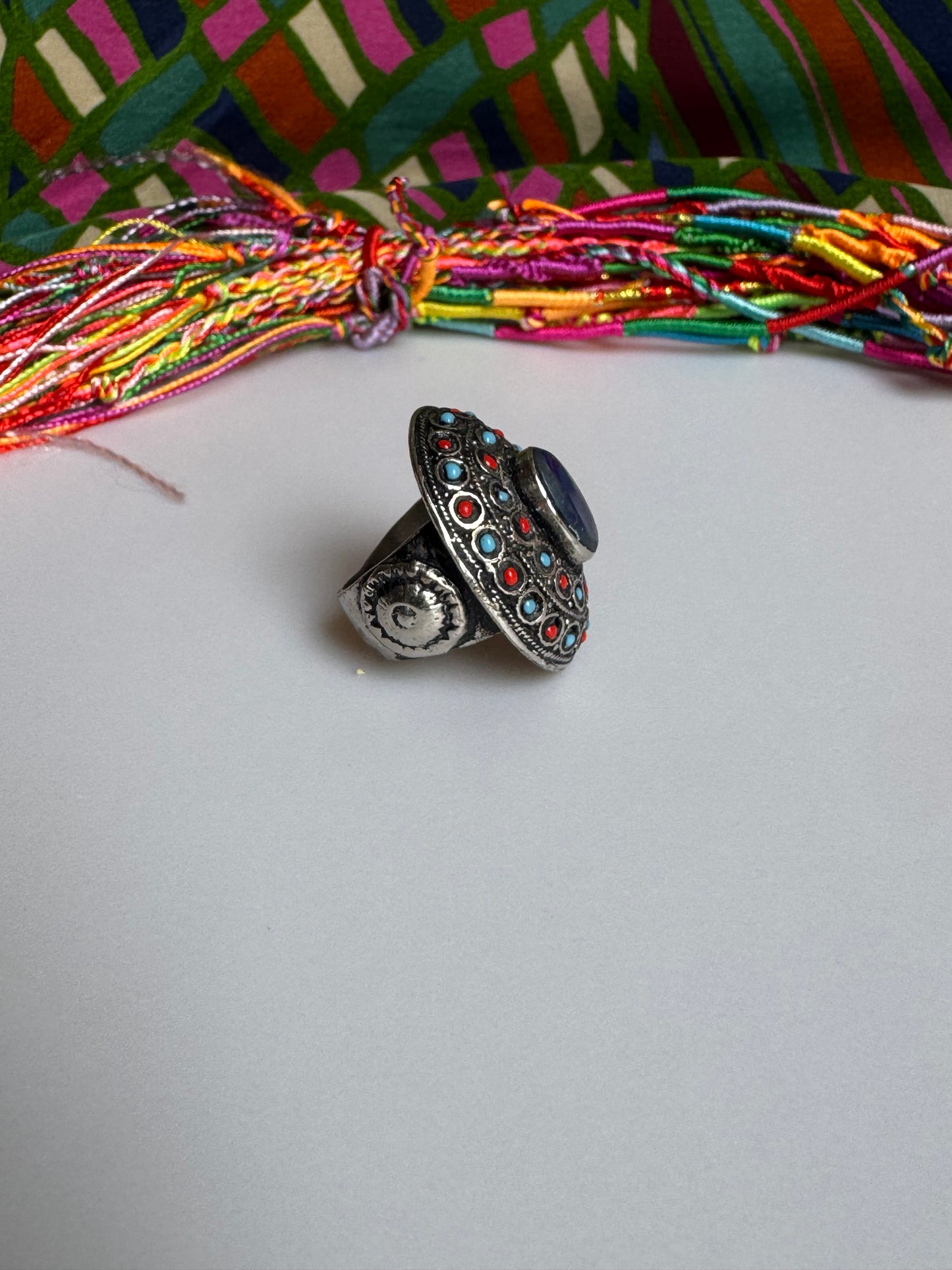 Anello antico pietra dura lapislazzuli vintage