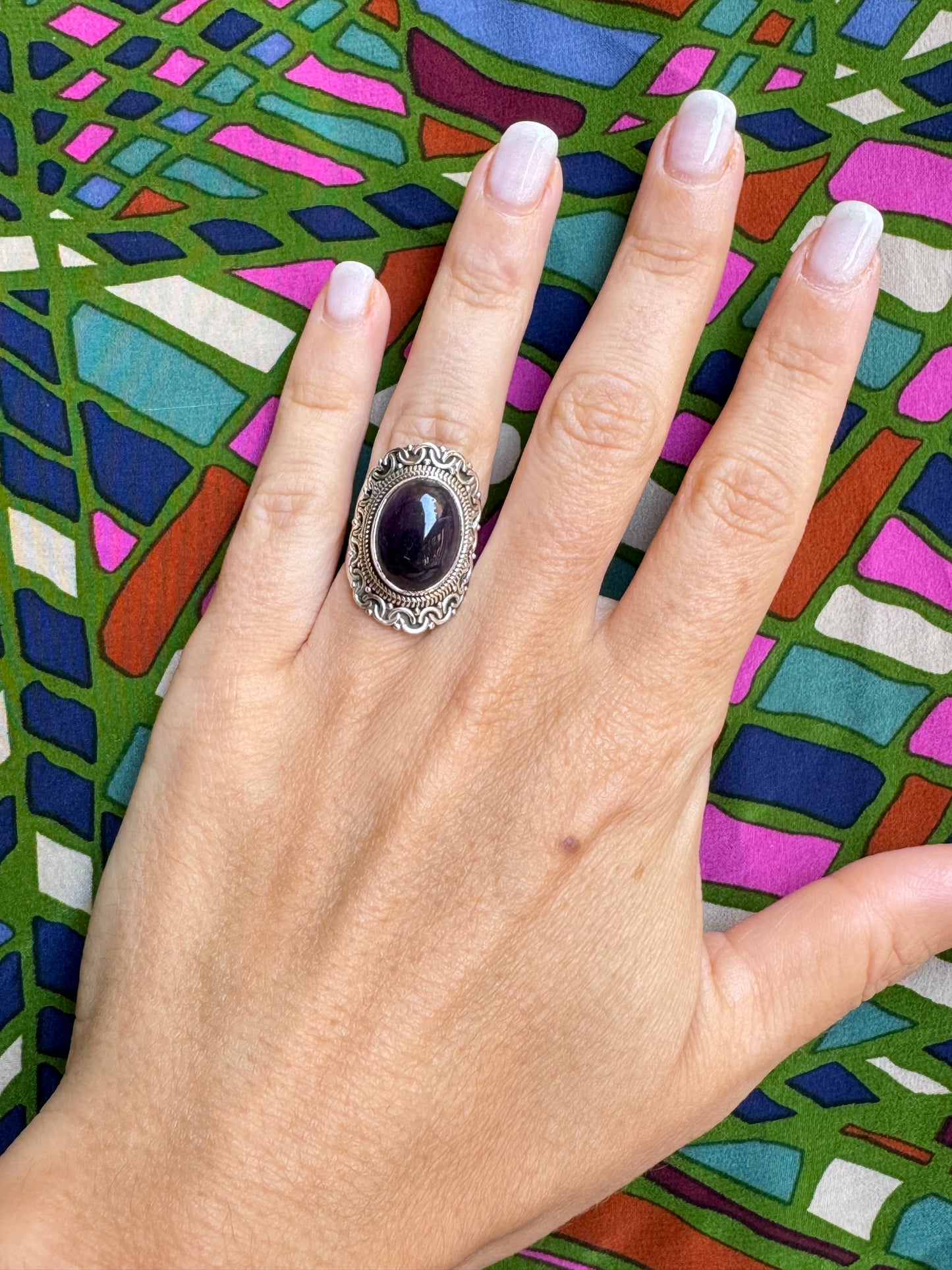 T53 amethyst 925 silver ring