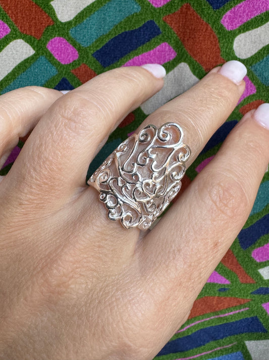 925 silver ring band size 16 - Z75