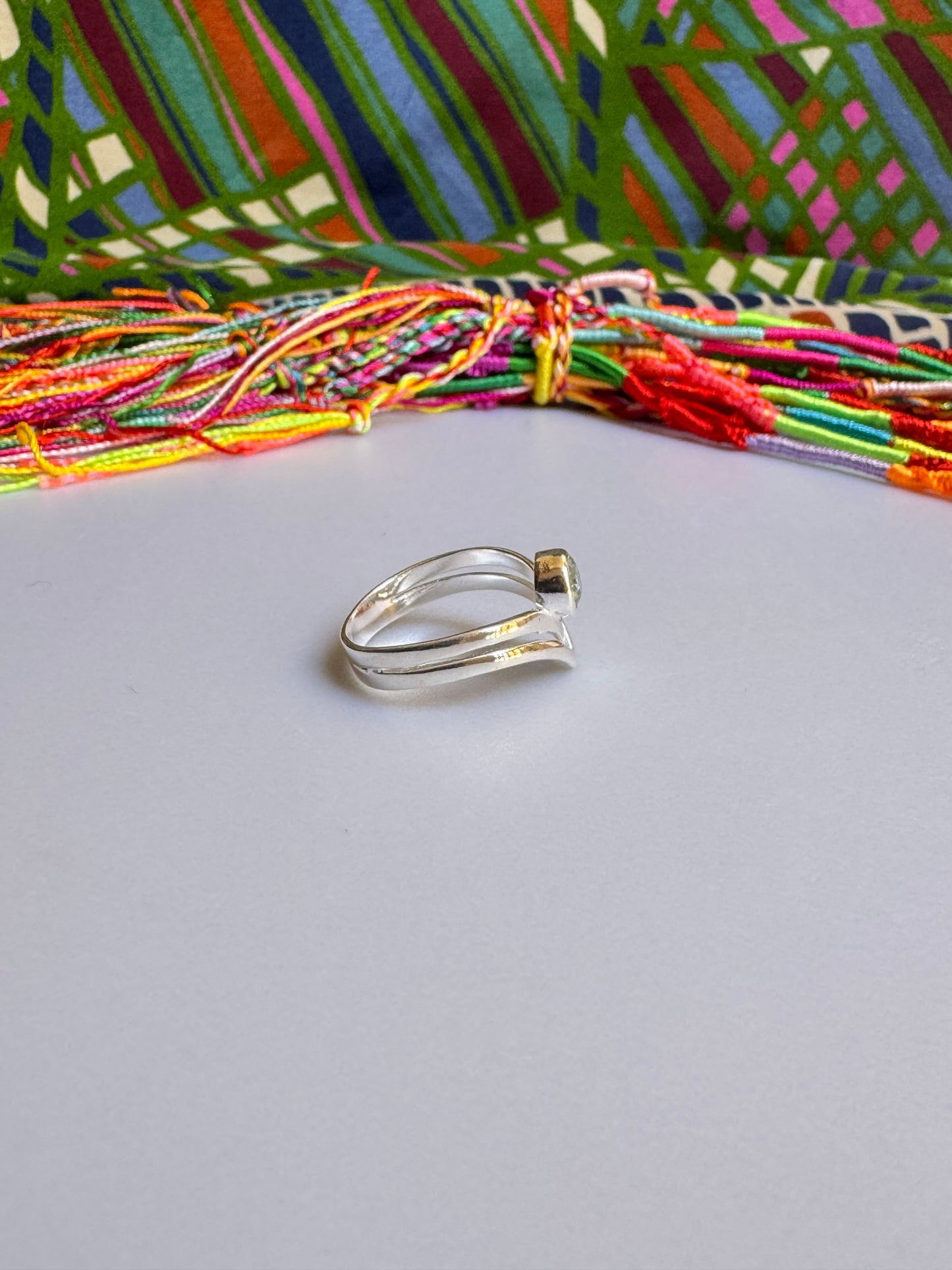 Aquamarin Silberring Größe 18/19 - X57