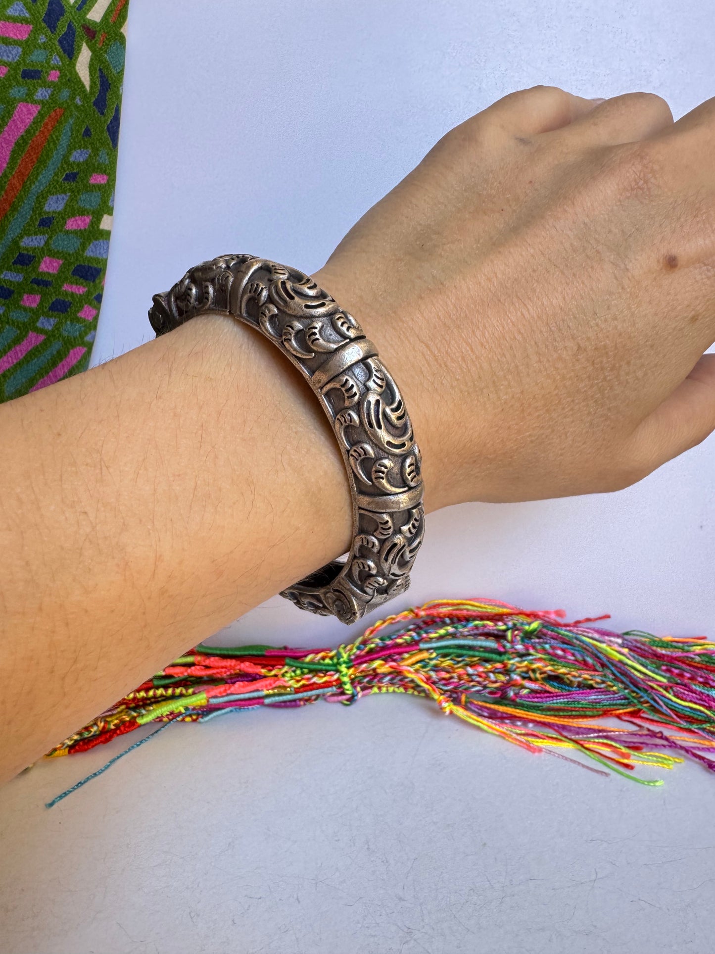 Bracciale bangle argentato