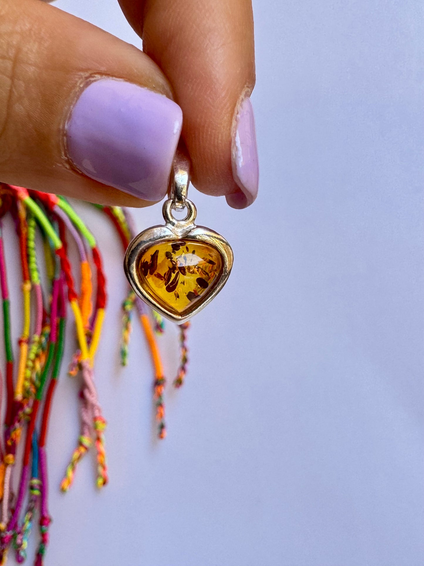 925 silver amber pendant 13AM