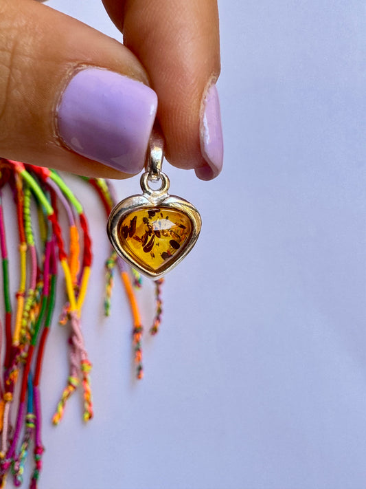 925 Silber Bernstein Anhänger 13AM