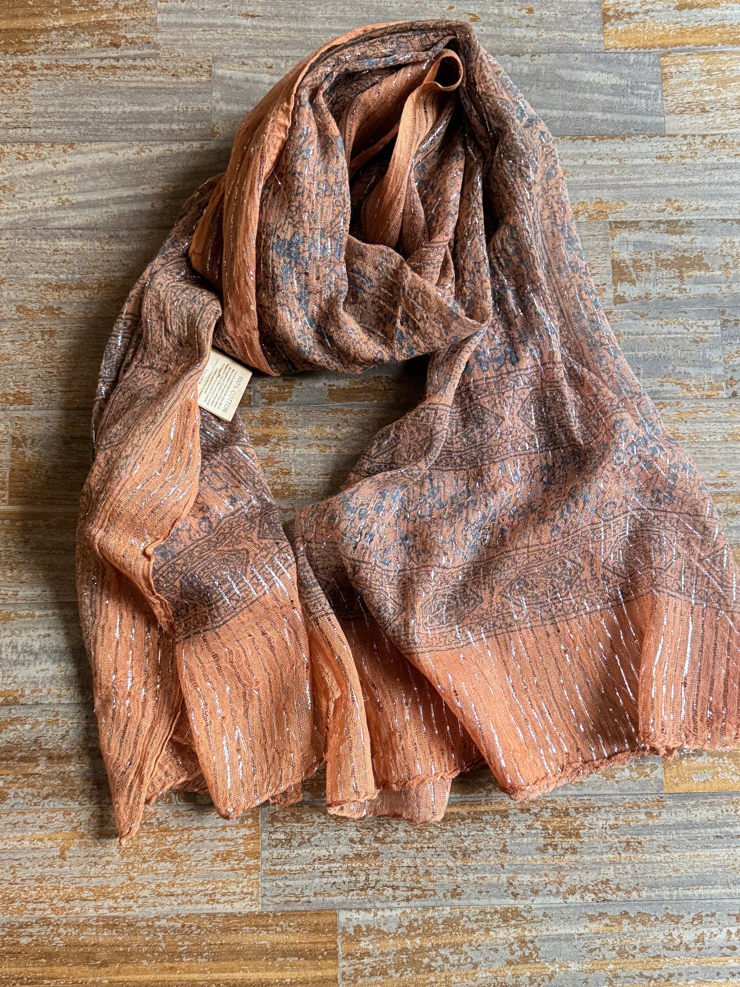 Pashmina scarf India orange