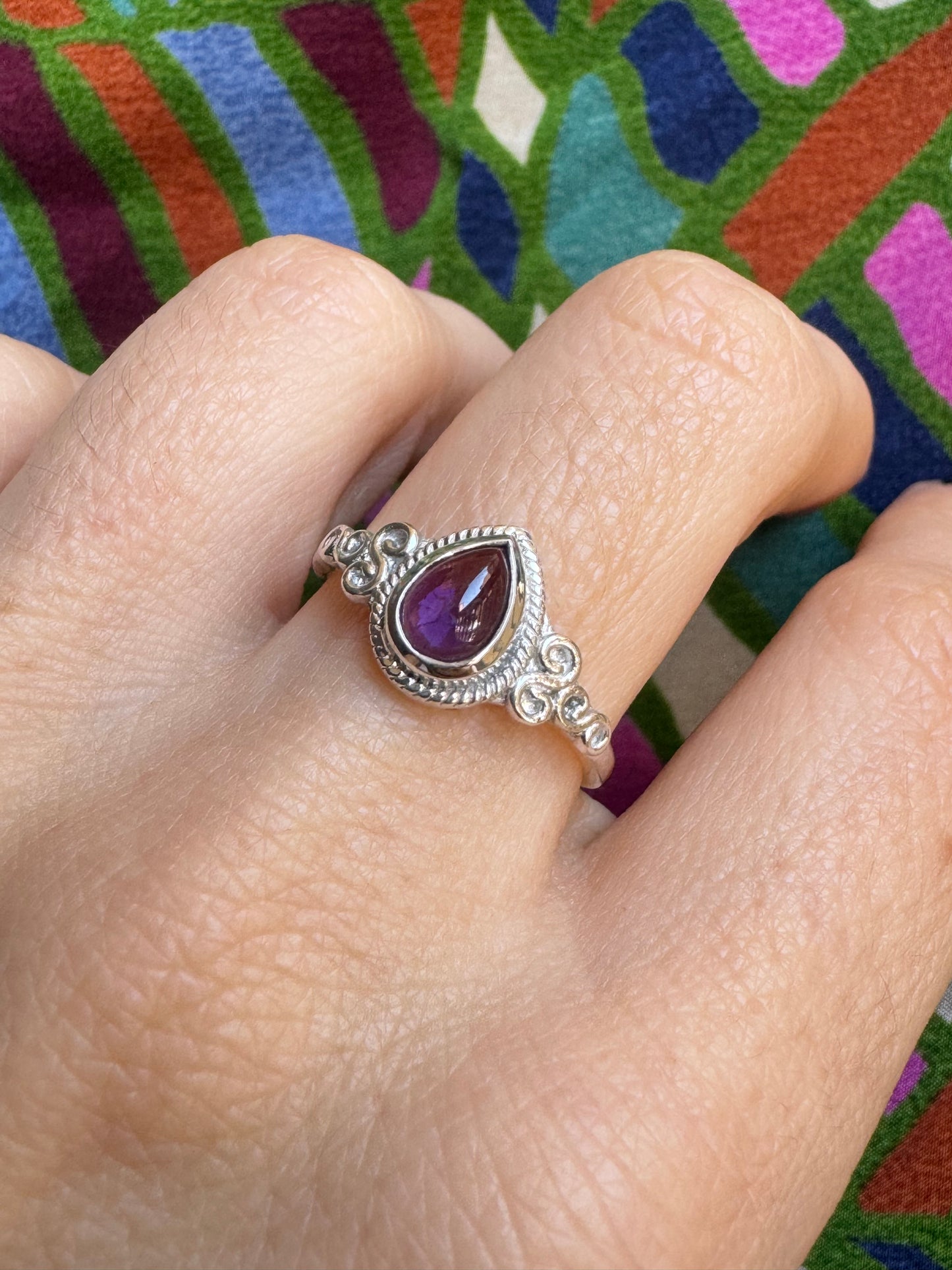 P80 Amethyst 925 Silberring