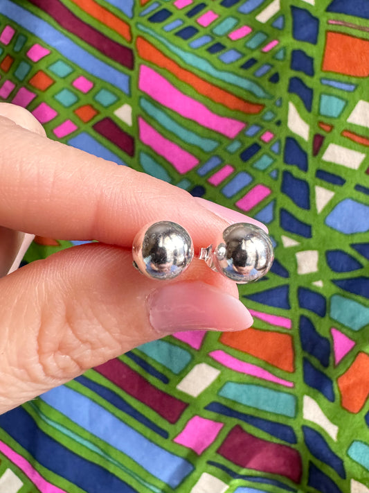 925 Silber Kugel Creolen R11