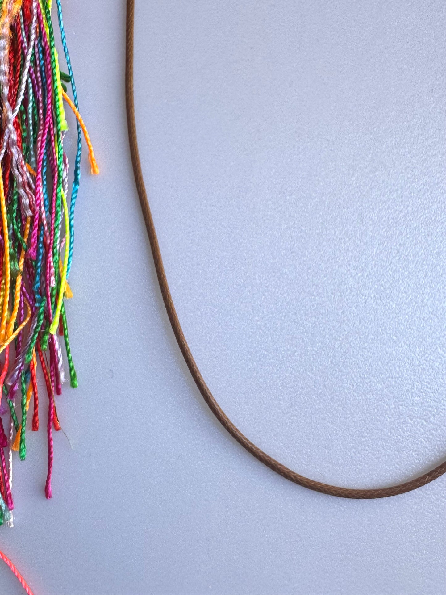 Brown Tubular Rubber Necklace