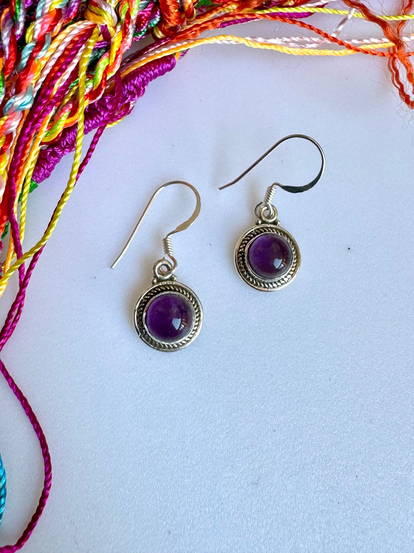 Amethyst 925 silver earrings