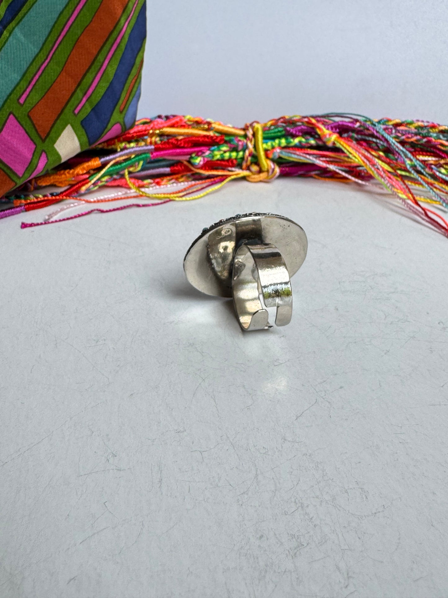 Anello vintage Agata misura 19 regolabile